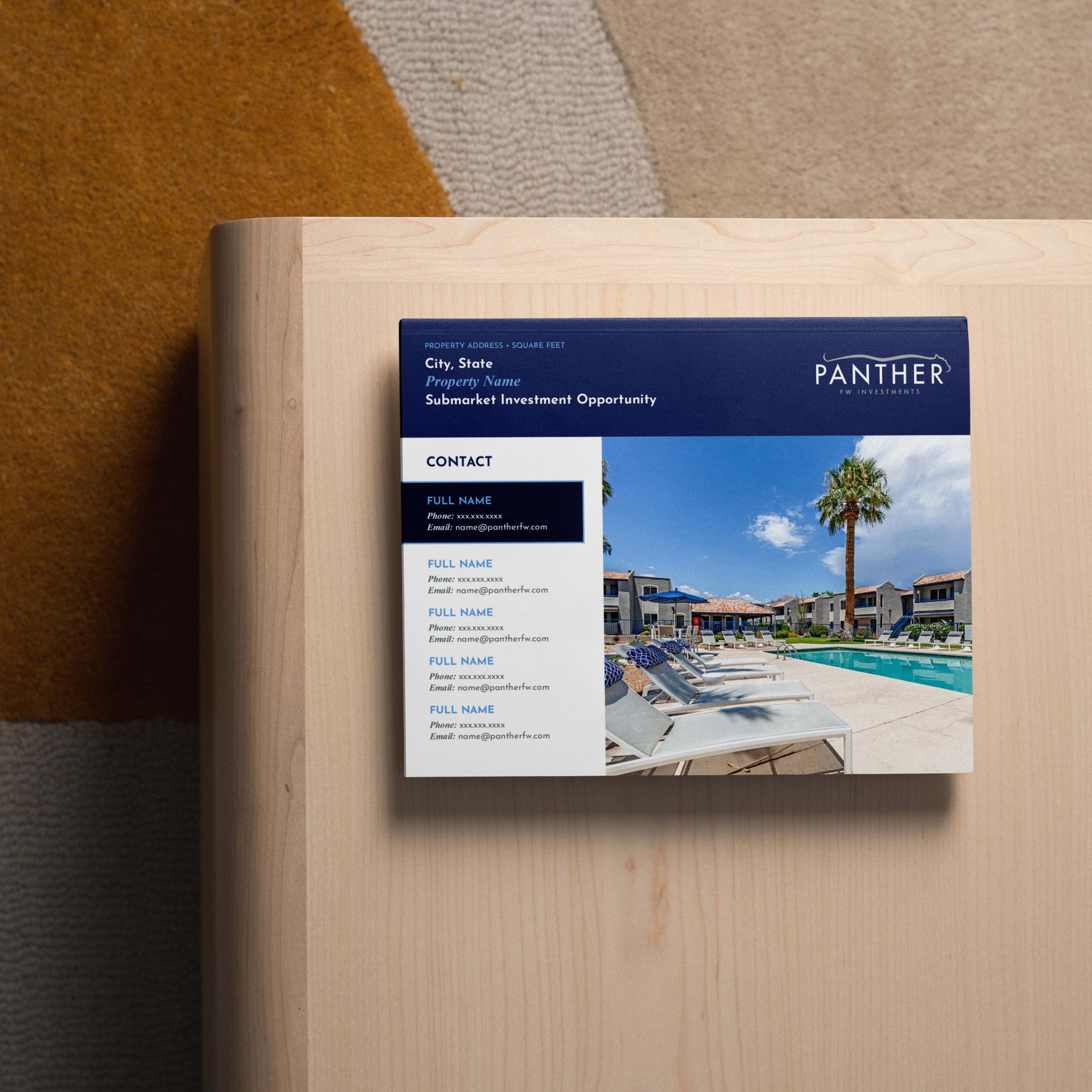 Magazine on Table Mockup